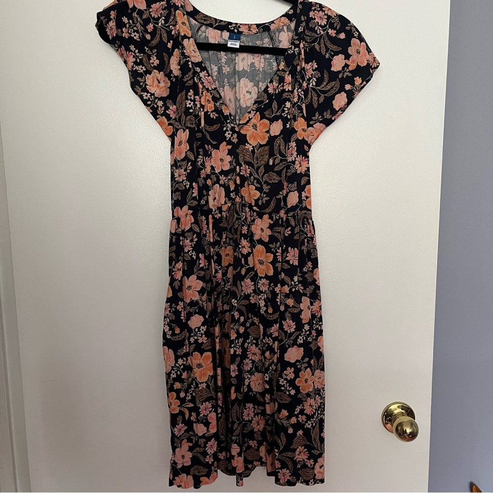 OLD NAVY | Pink Floral Short Dress Sz L